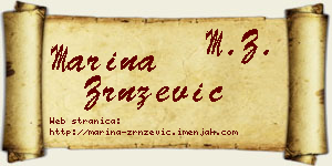 Marina Zrnzević vizit kartica